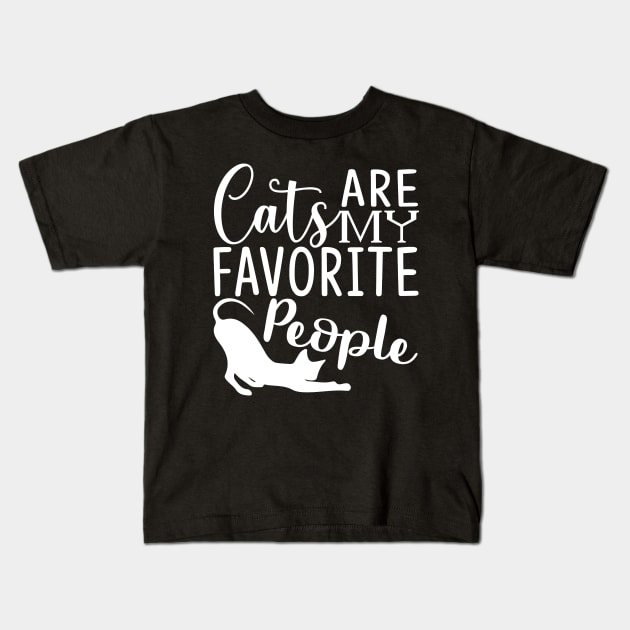 Cats are my favorite people Kids T-Shirt by Sabahmd